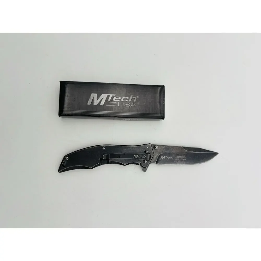 New Mtech Xtreme MX-A849AS American USA Flag Folding Stonewash Knife. New In Box